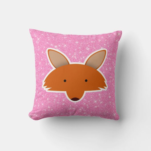Fox Glitter Kussen (Voorkant)