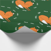 Fox Glossy inpakpapier, 30 in x 6 ft Cadeaupapier (Hoek)