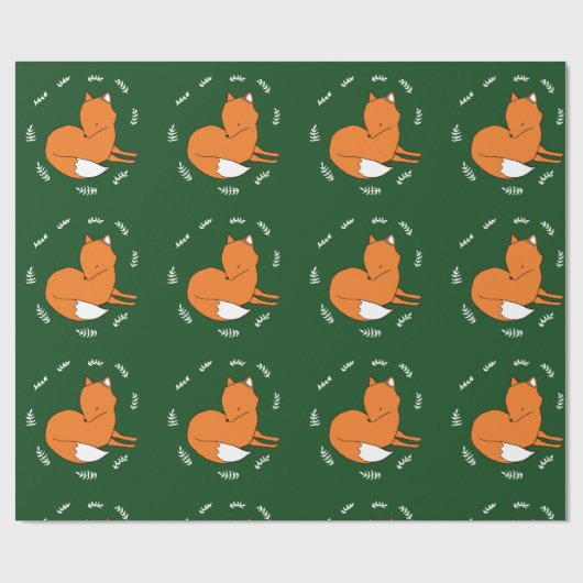 Fox Glossy inpakpapier, 30 in x 6 ft Cadeaupapier (Vlak)