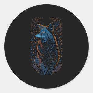 Fox Goblincore Natuur Donkere Bossen Ronde Sticker