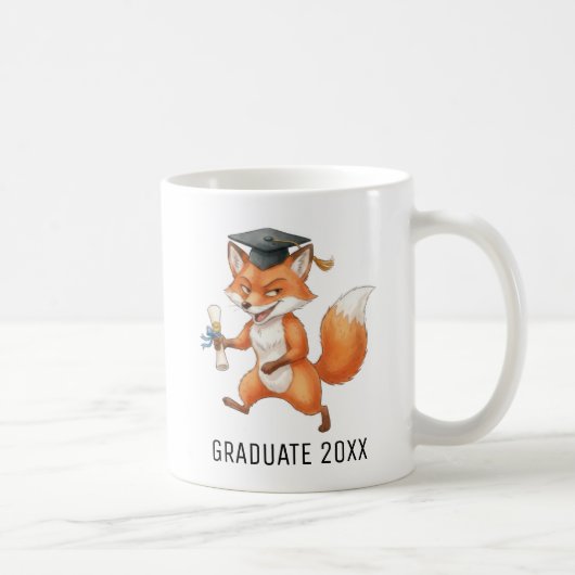 Fox Graduation Personalized Koffiemok (Rechts)