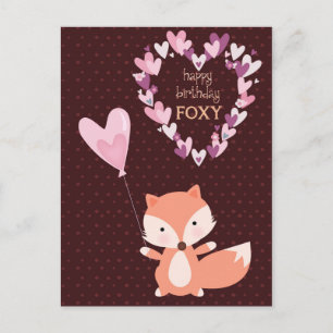 Fox Happy Birthday Foxy Briefkaart