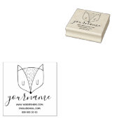 Fox Head Cute Wild Animal Rubberstempel (Gestempeld)
