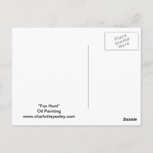 Fox Hunt Art Briefkaart (Achterkant)
