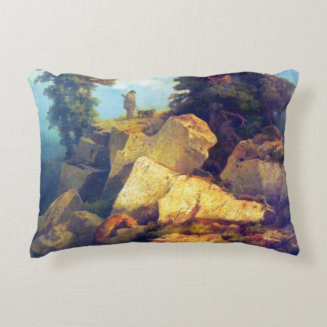 Fox Hunt Josef Navrátil na 1850 Accent Kussen (Voorkant)