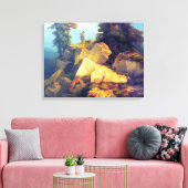 Fox Hunt Josef Navrátil na 1850 Canvas Afdruk (Insitu (Woonkamer))