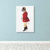 Fox Hunter Canvas Afdruk (Insitu (Houten vloer))