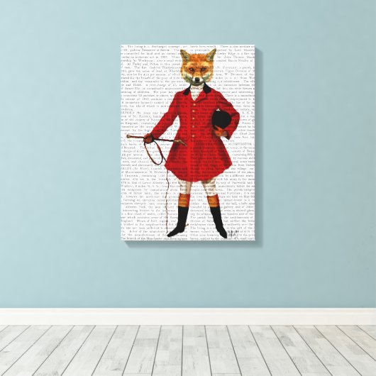 Fox Hunter Canvas Afdruk (Insitu (Houten vloer))
