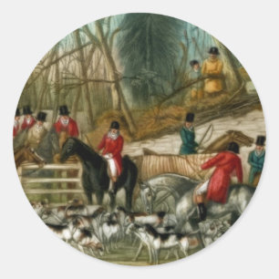 Fox Hunting 1 Ronde Sticker