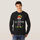 Fox Hunting Elf Group Kerstmis Pajama Partij T-shirt (Voorkant volledig)