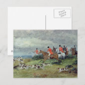 Fox Hunting in Surrey, 19e eeuw Briefkaart (Voorkant / Achterkant)