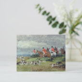 Fox Hunting in Surrey, 19e eeuw Briefkaart (Staand voorkant)