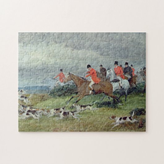 Fox Hunting in Surrey, 19e eeuw Legpuzzel (Horizontaal)