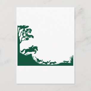 Fox Hunting Silhouette Briefkaart