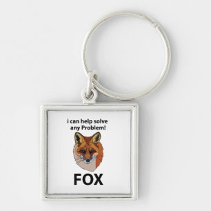 Fox Ik kan elk probleem helpen oplossen Funny Fox Sleutelhanger