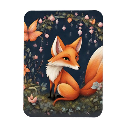 Fox in bloei magneet (Verticaal)