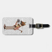 Fox in Boater Bagagelabel (Voorkant horizontaal)