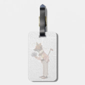 Fox in Boater Bagagelabel (Achterkant verticaal)