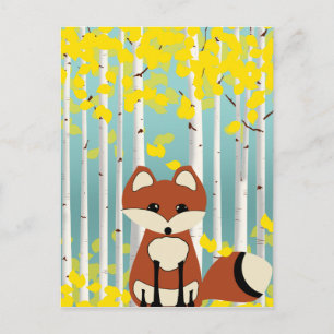Fox in de Herfst Briefkaart