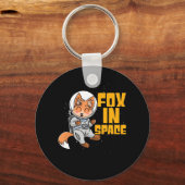 Fox in de ruimte sleutelhanger (Voorkant)