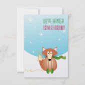 Fox in de uitnodiging van Mittens (Voorkant)