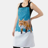 Fox in de winter. Rode vos, Vulpes vulpes, sluipsc Schort (Insitu)