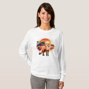 Fox in de winter t-shirt