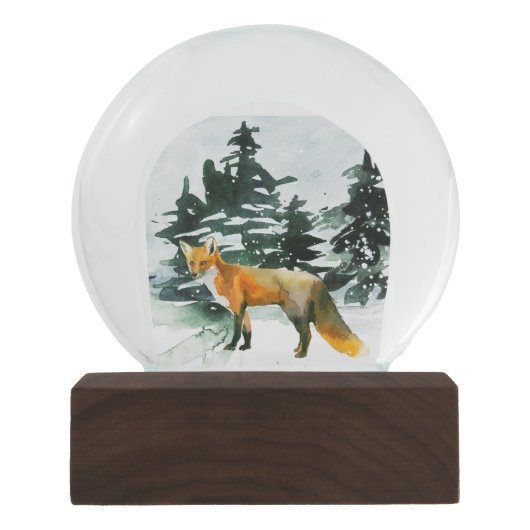 Fox in Forest Snowglobe Sneeuwbol (Voorkant)