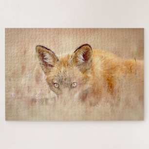 Fox in Grass Stunning Legpuzzel