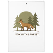 Fox in het bos klembord (Achterkant)