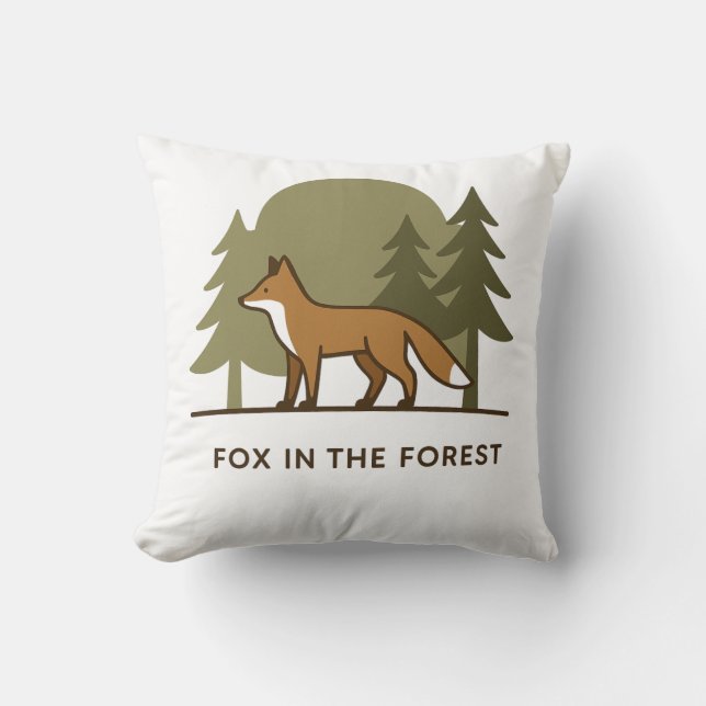 Fox in het bos kussen (Voorkant)