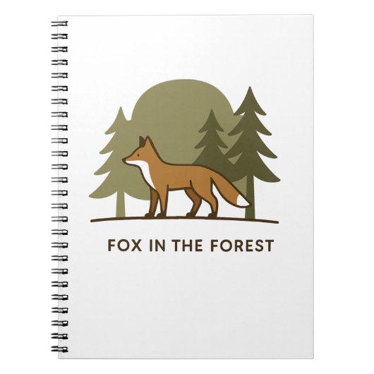 Fox in het bos notitieboek (Voorkant)