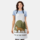 Fox in het bos schort (Gedragen)