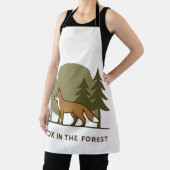 Fox in het bos schort (Insitu)