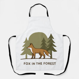 Fox in het bos schort