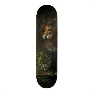 Fox in het diepe bos skateboard