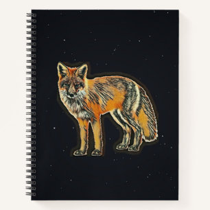 Fox in het zwarte basiszakboek Starry Notitieboek