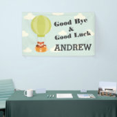Fox in Hot Air Ballon Goed, gepersonaliseerd Spandoek (Beurs)