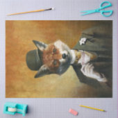 Fox in kleding Tisue Paper Tissuepapier (Craft)