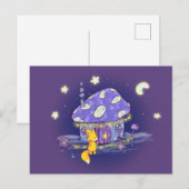 Fox in Lunar Mushroom House Briefkaart (Voorkant / Achterkant)