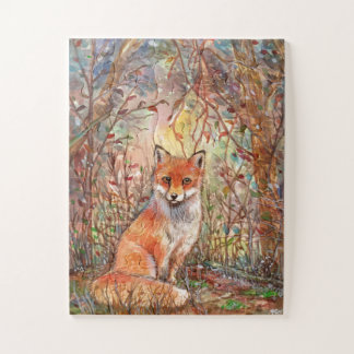 Fox in najaar Bossen Legpuzzel