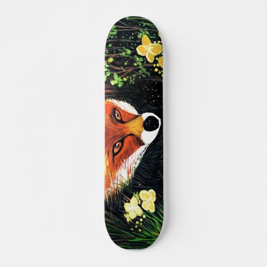 Fox in Natuur Skateboard (Voorkant)