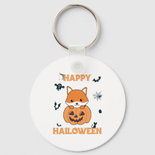 Fox in pomkin sweet foxes Happy Halloween Sleutelhanger