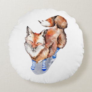 Fox in Sokken Rond Kussen
