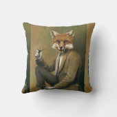 fox in Suit Throw Cushion Kussen (Achterkant)