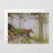 Fox in the Forest Briefkaart (Voorkant / Achterkant)