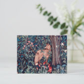 Fox in The Forest, William Morris Briefkaart (Staand voorkant)