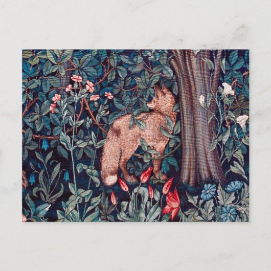 Fox in The Forest, William Morris Briefkaart (Voorkant)