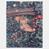Fox in The Forest, William Morris Fleece Deken (Voorkant)