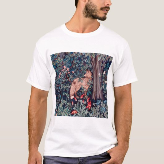 Fox in The Forest, William Morris T-shirt (Voorkant)